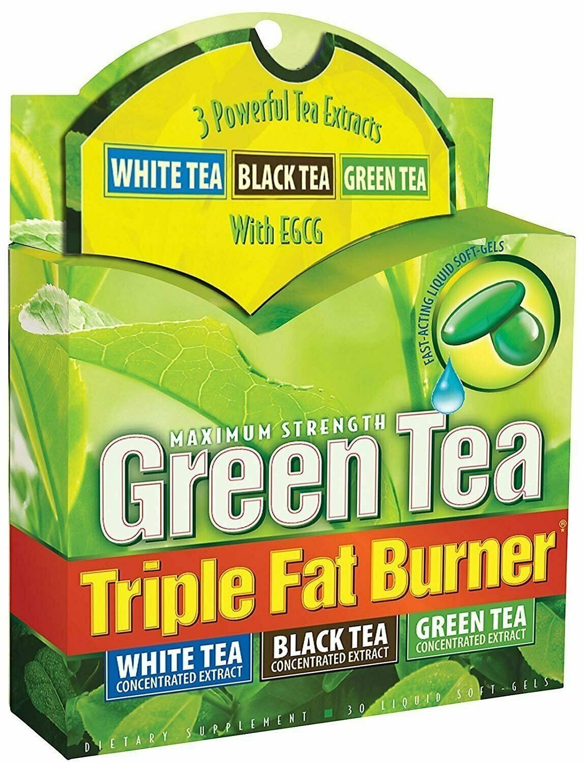 Applied Nutrition Green Tea Triple Fat Burner Maximum Strength 30 ct Pack of 3