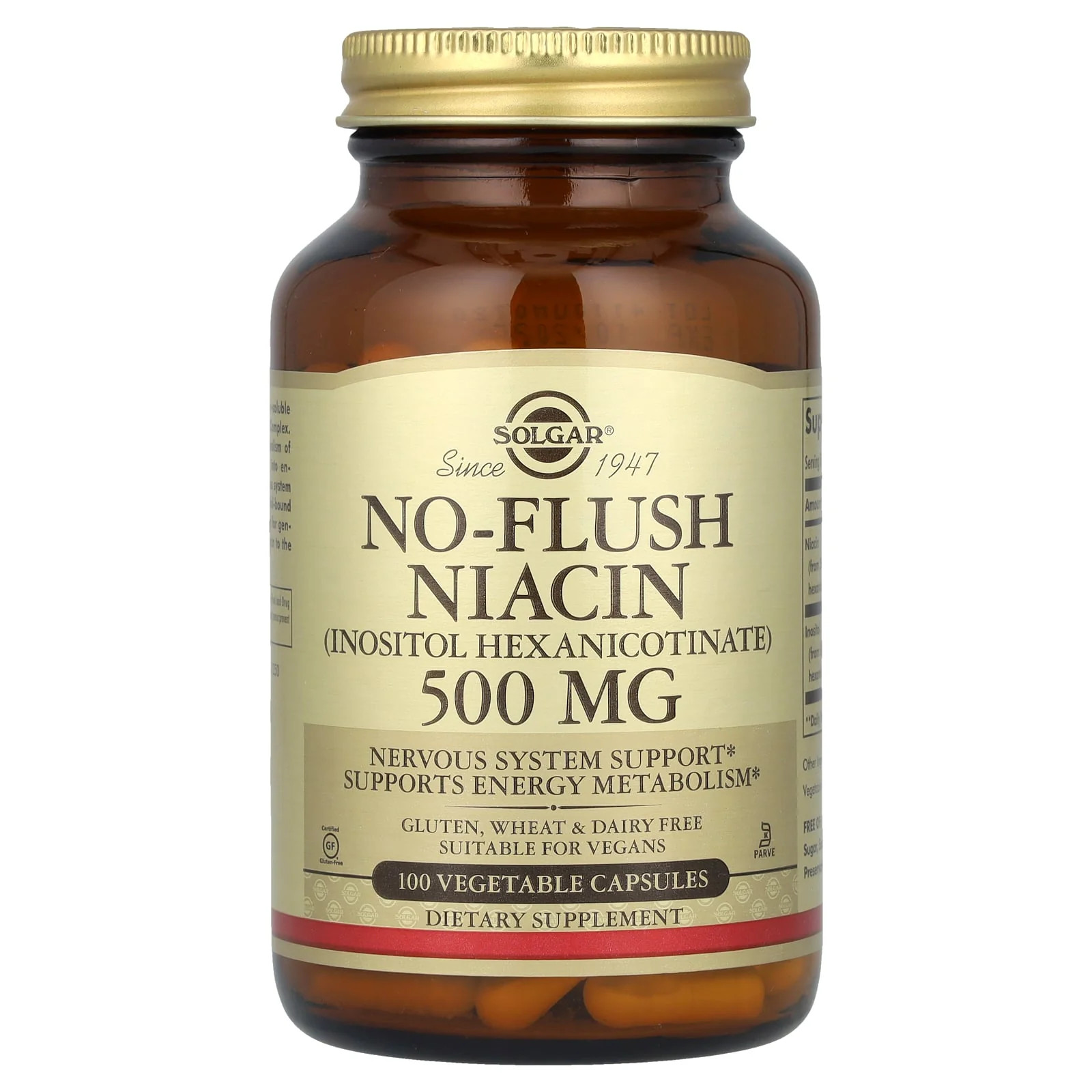 2 X Solgar, No-Flush Niacin, 500 mg, 100 Vegetable Capsules