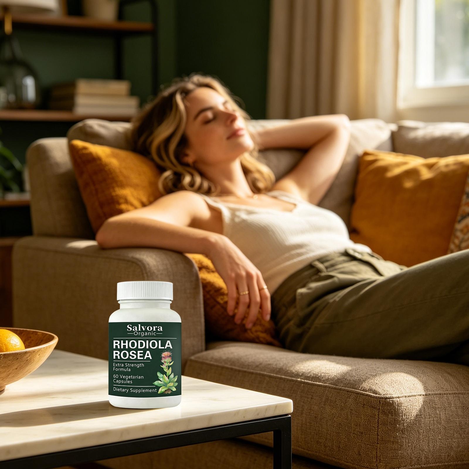 Rhodiola Rosea, All-Natural, Non-GMO, Vegan, 60 Capsules