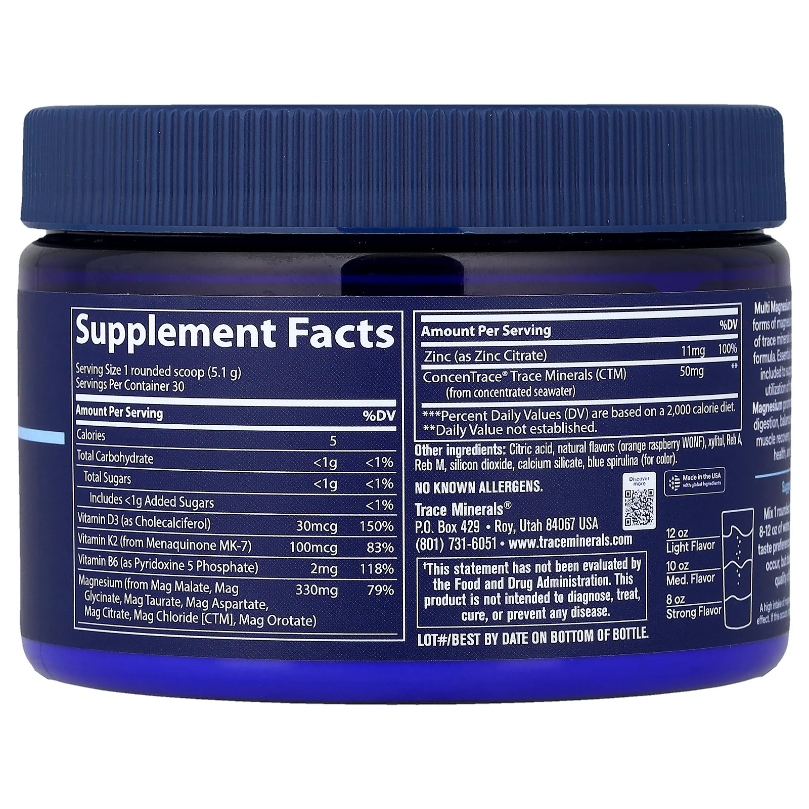 2 X Trace, Multi Magnesium, Rainbow Sherbert, 5.4 oz (153 g)