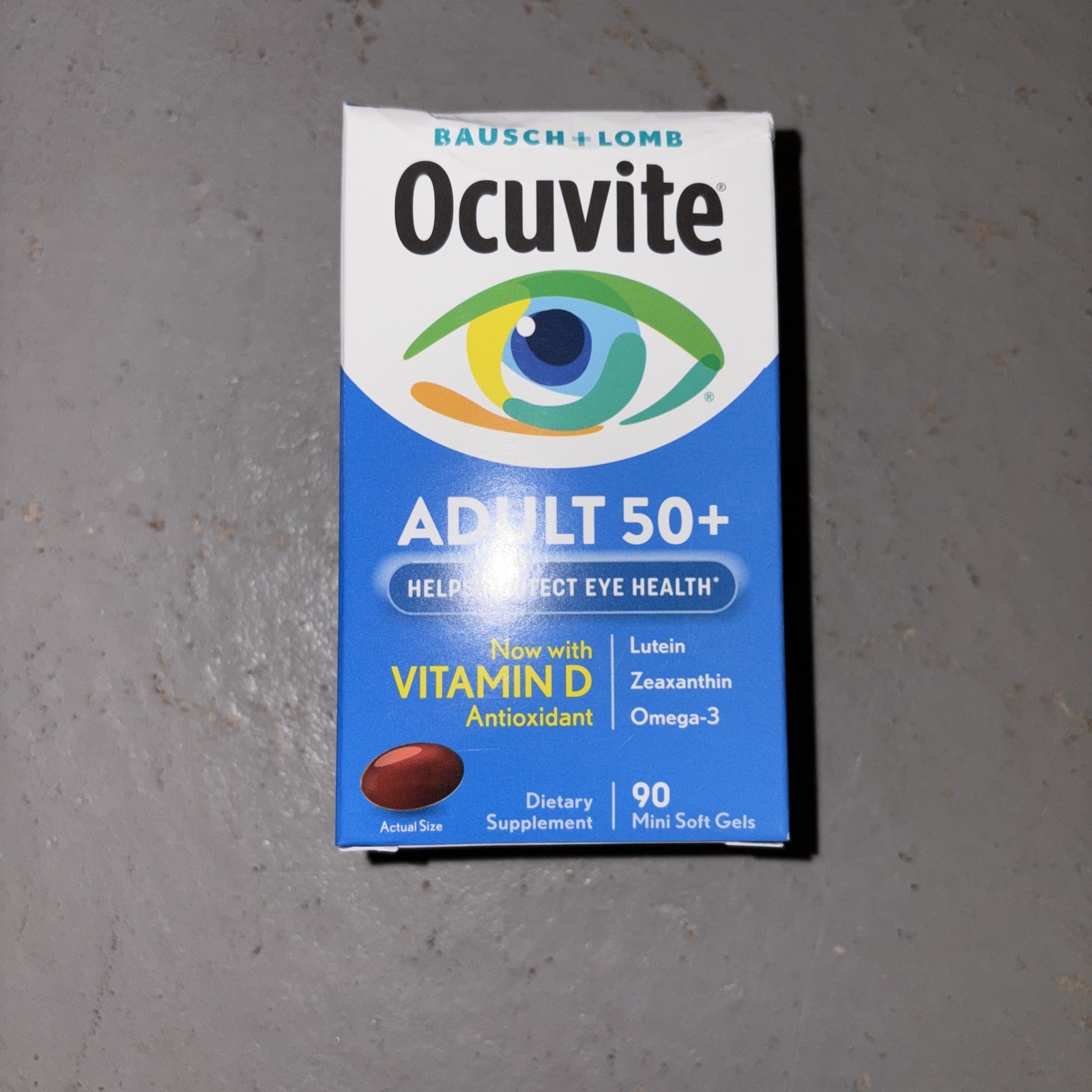 Bausch + Lomb Ocuvite Adult 50 Eye Vitamin & Mineral Supplement – 90 Softgels