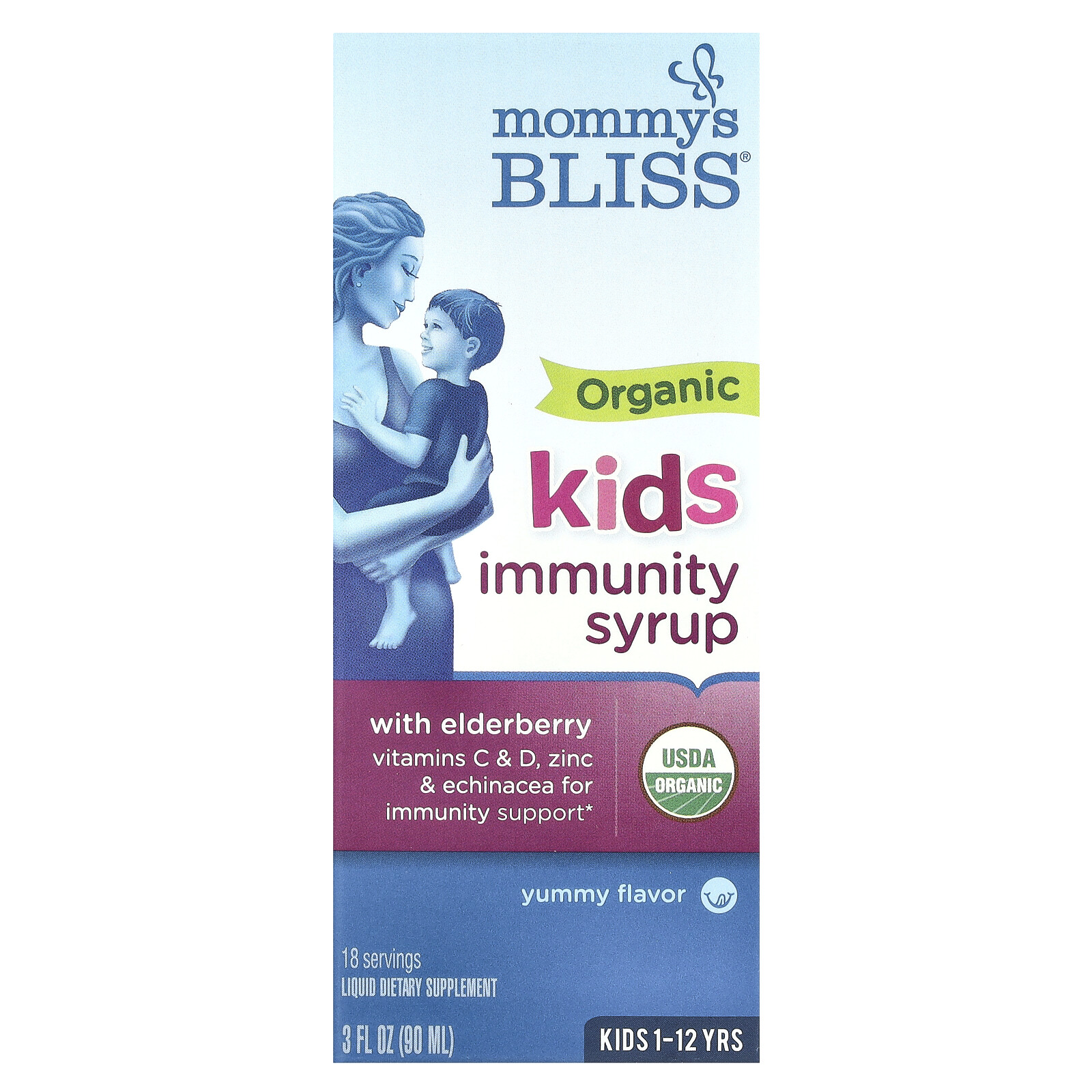 Kids, Organic Immunity Syrup, 1-12 Yrs, 3 fl oz (90 ml)