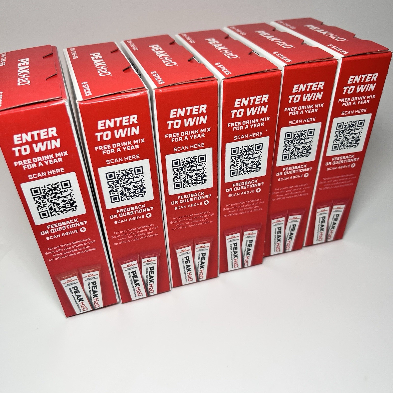 Stur PEAK H2O Energy Wild Strawberry w/ Caffeine 0.1 oz BB 7/27 NEW Lot of 36