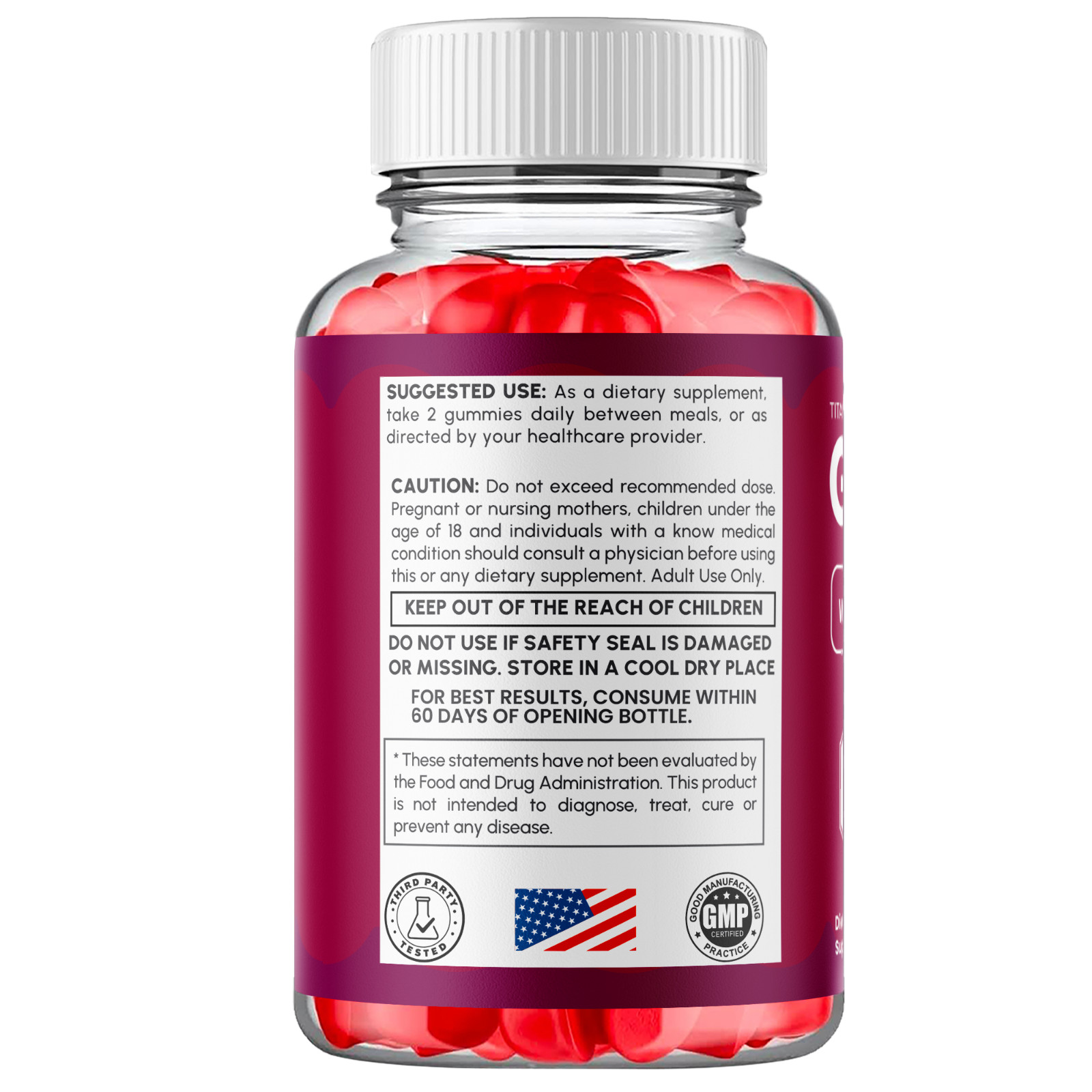 (5 Pack) Gumitide ACV Gummys 1000MG Advanced Gumi Tide Supplement 300 Gummies