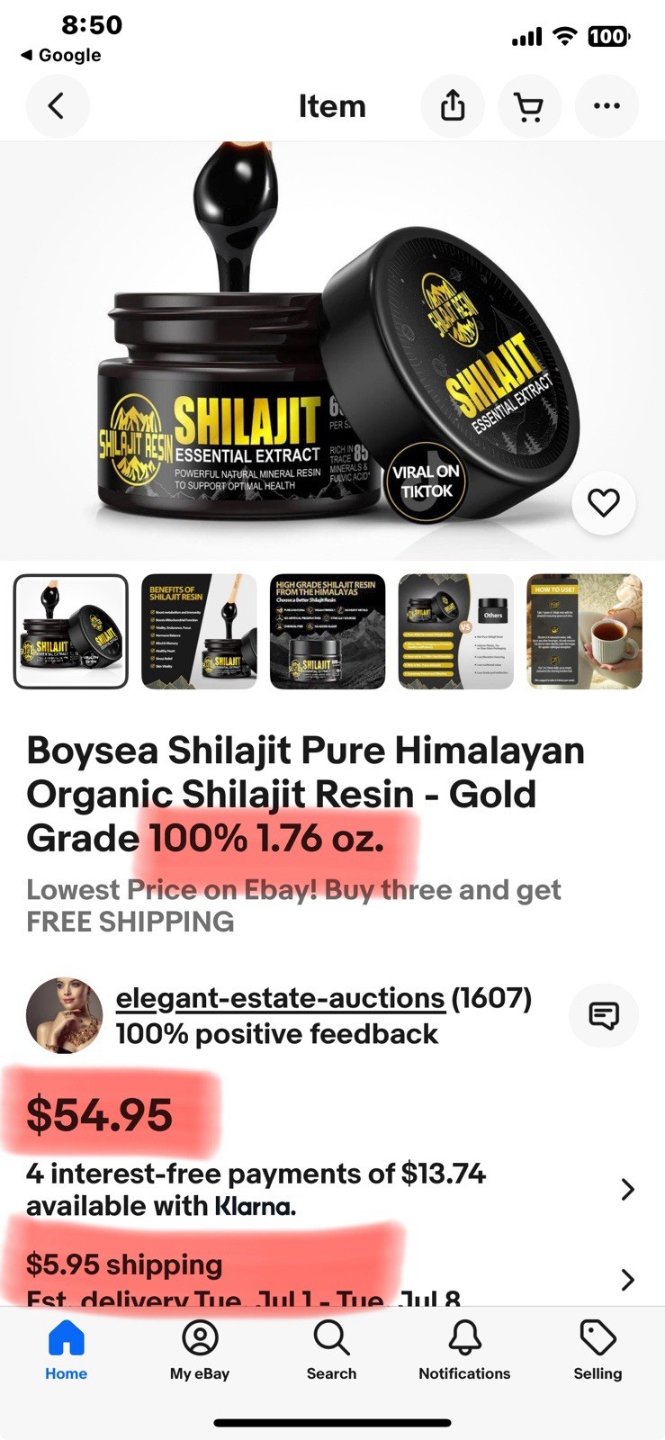 Premium Pure Himalayan Shilajit Resin – Essential Extract 1.76 oz./50g Sealed