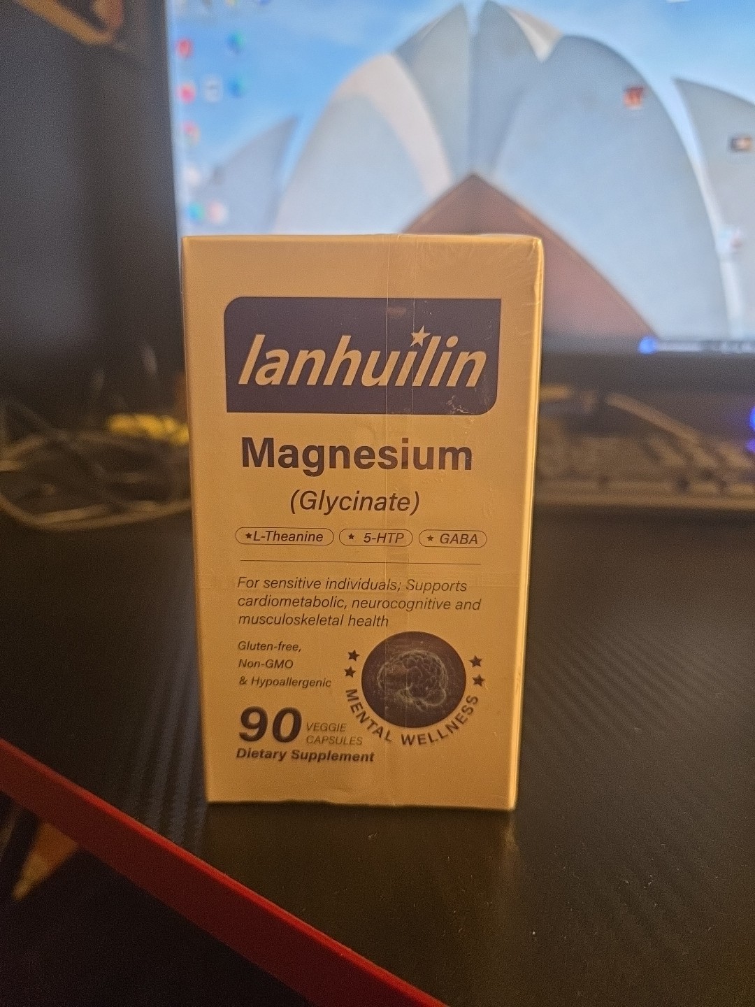 Magnesium Glycinate 420mg 90 Capsules with L-Theanine, 5-HTP & GABA