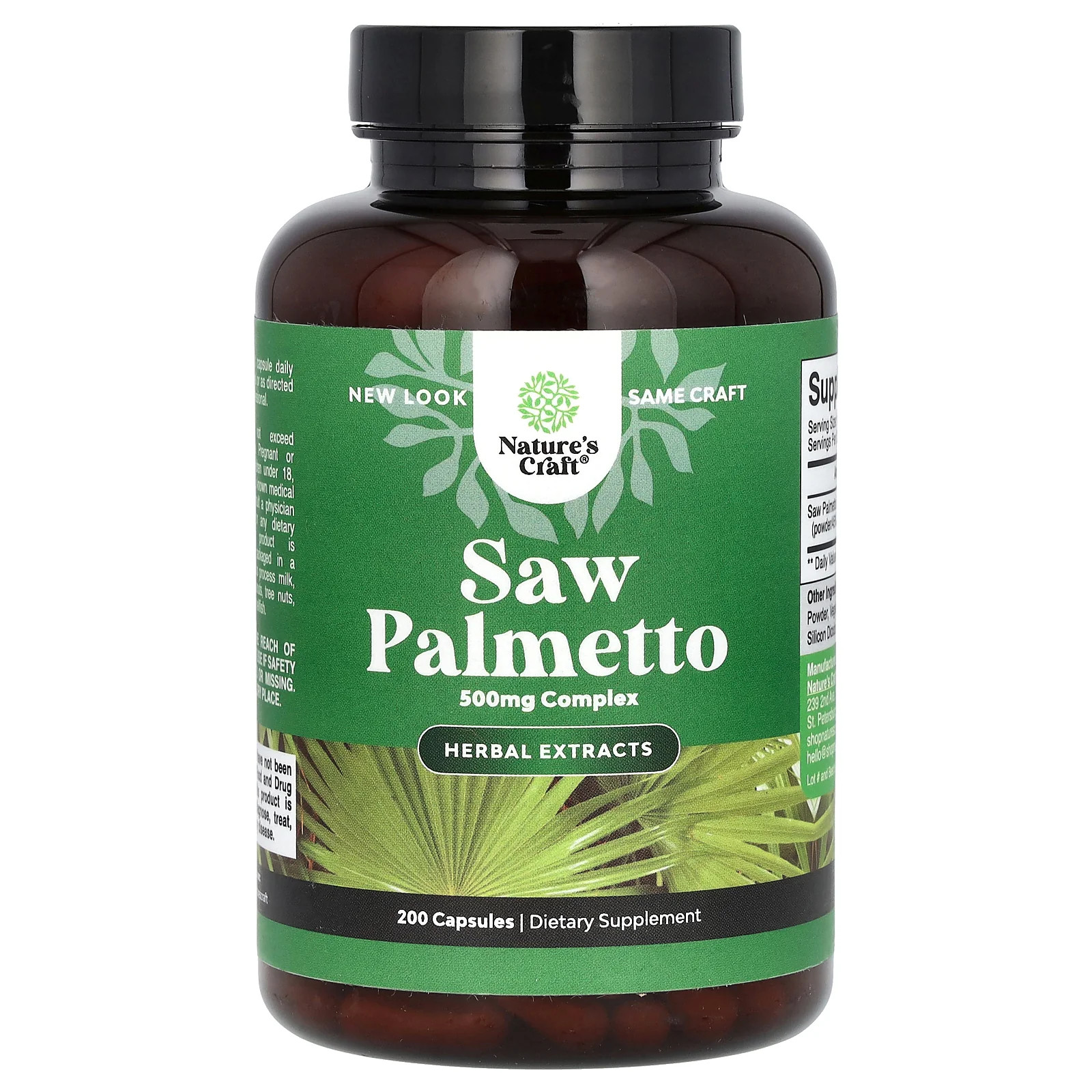 2 X Nature’s Craft, Saw Palmetto, 500 mg, 200 Capsules