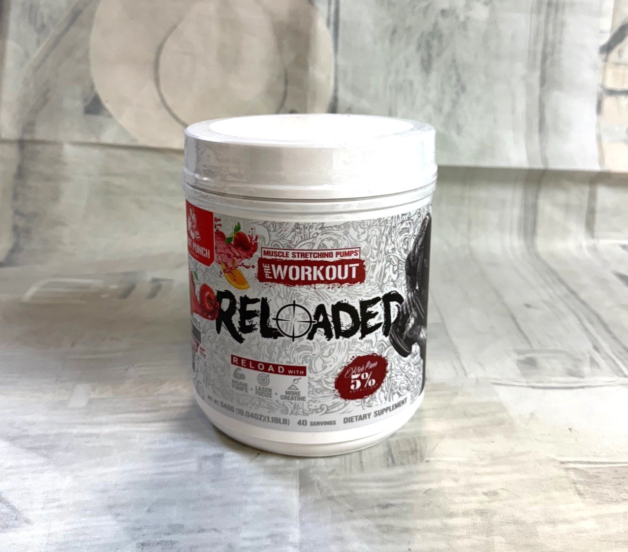 5% Nutrition Rich Piana Reloaded High Stim Pre-Workout | Ultra Energy EXP. 07/28