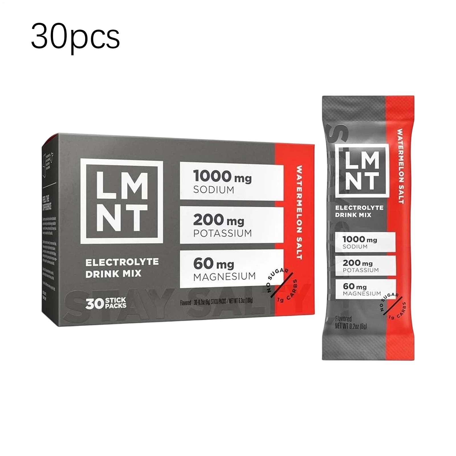 LMNT Zero Sugar Electrolytes – Watermelon Salt | Drink Mix | 30-Count HQ