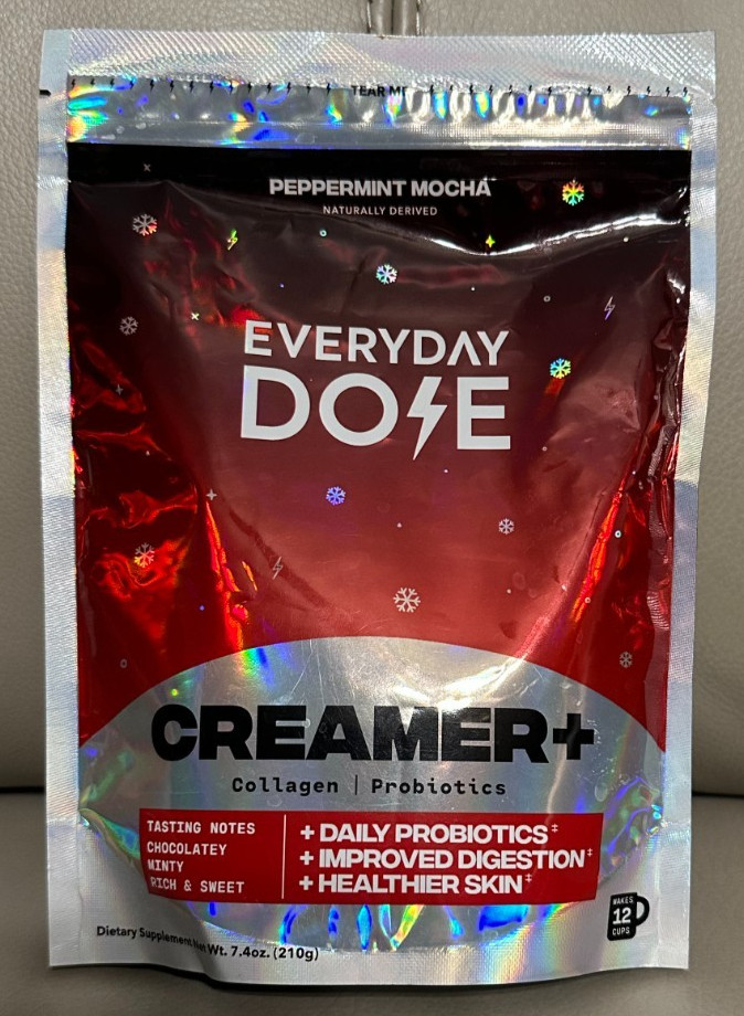 Everyday Dose Peppermint Mocha Creamer Powder Collagen & Probiotics 7.4 oz NEW
