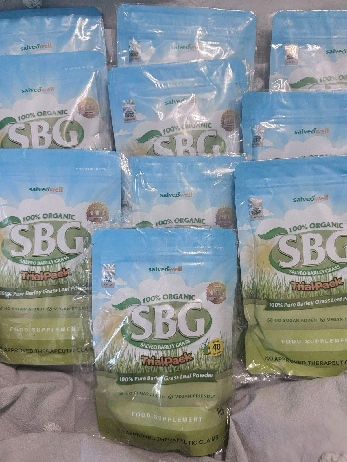 Salveo Barley Grass Powder – 100% Organic and Pure, 80g Trial Pack