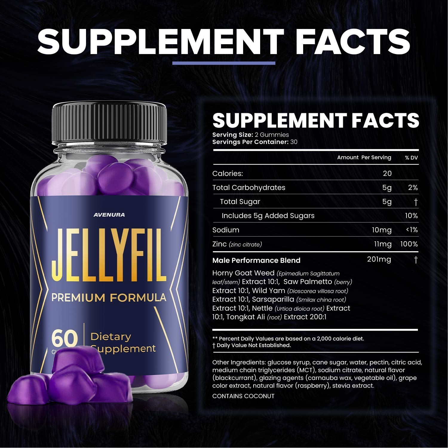 (2 Pack) Jellyfil Gummies for Men – Jellyfil Male Gummy Advanced Formula