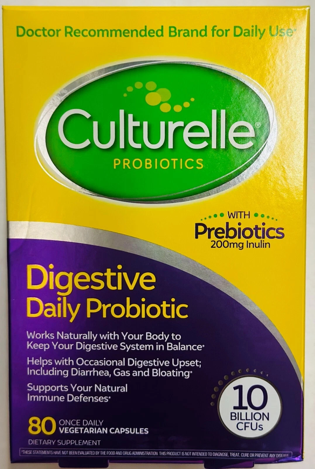 Culturelle Digestive Health Probiotic, 80 Vegetarian Capsules