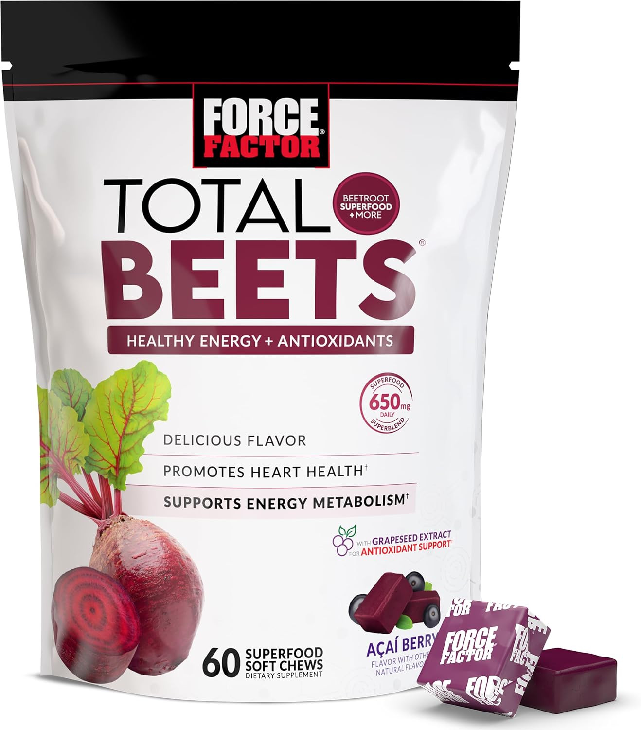 Beets Soft Chews Nitrates Citrulline Grapeseed Energy