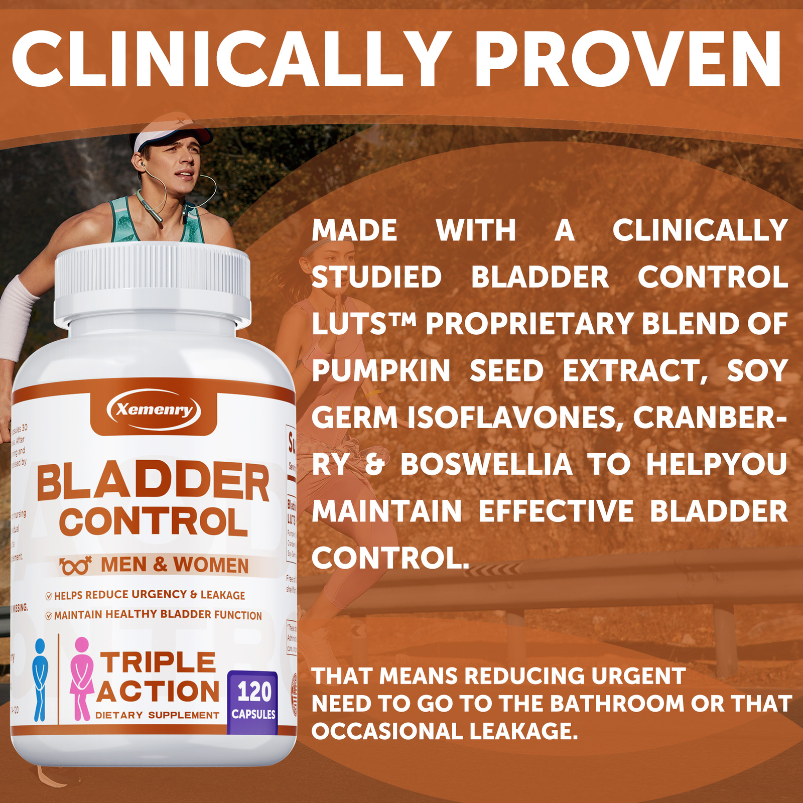 Bladder Control – with Cranberry – Prostate, Urinary Tract and Bladder Support