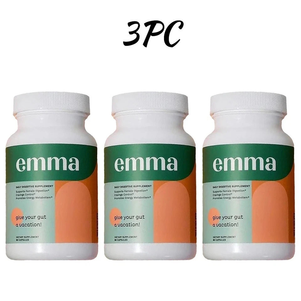 3 Pack Emma Relief Supplement Keto for Gut Bloating – 60 Capsules