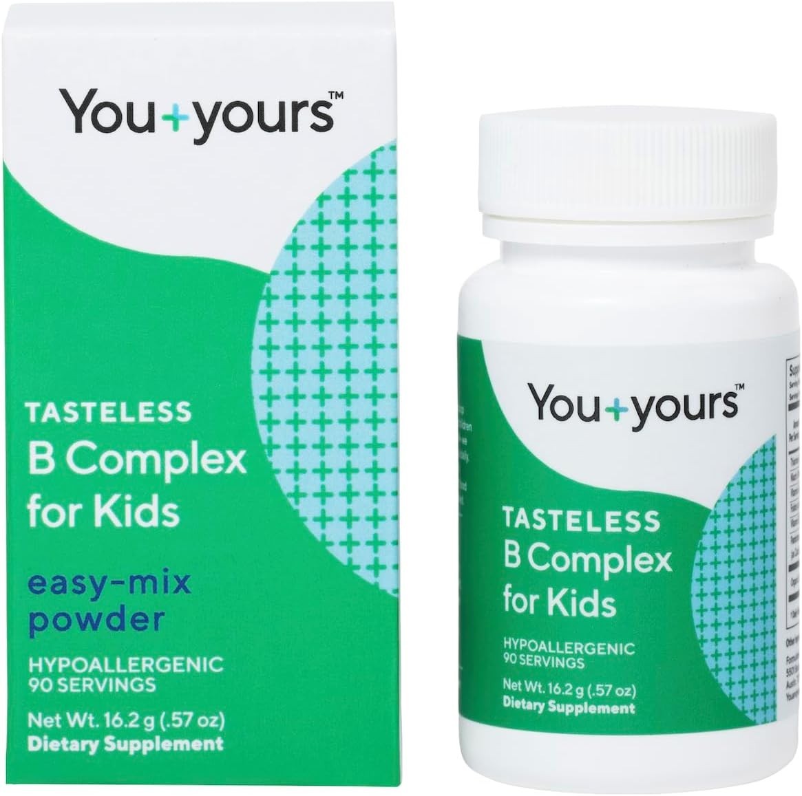 Tasteless B Complex Powder for Kids, Supplement – No Additives or Colors