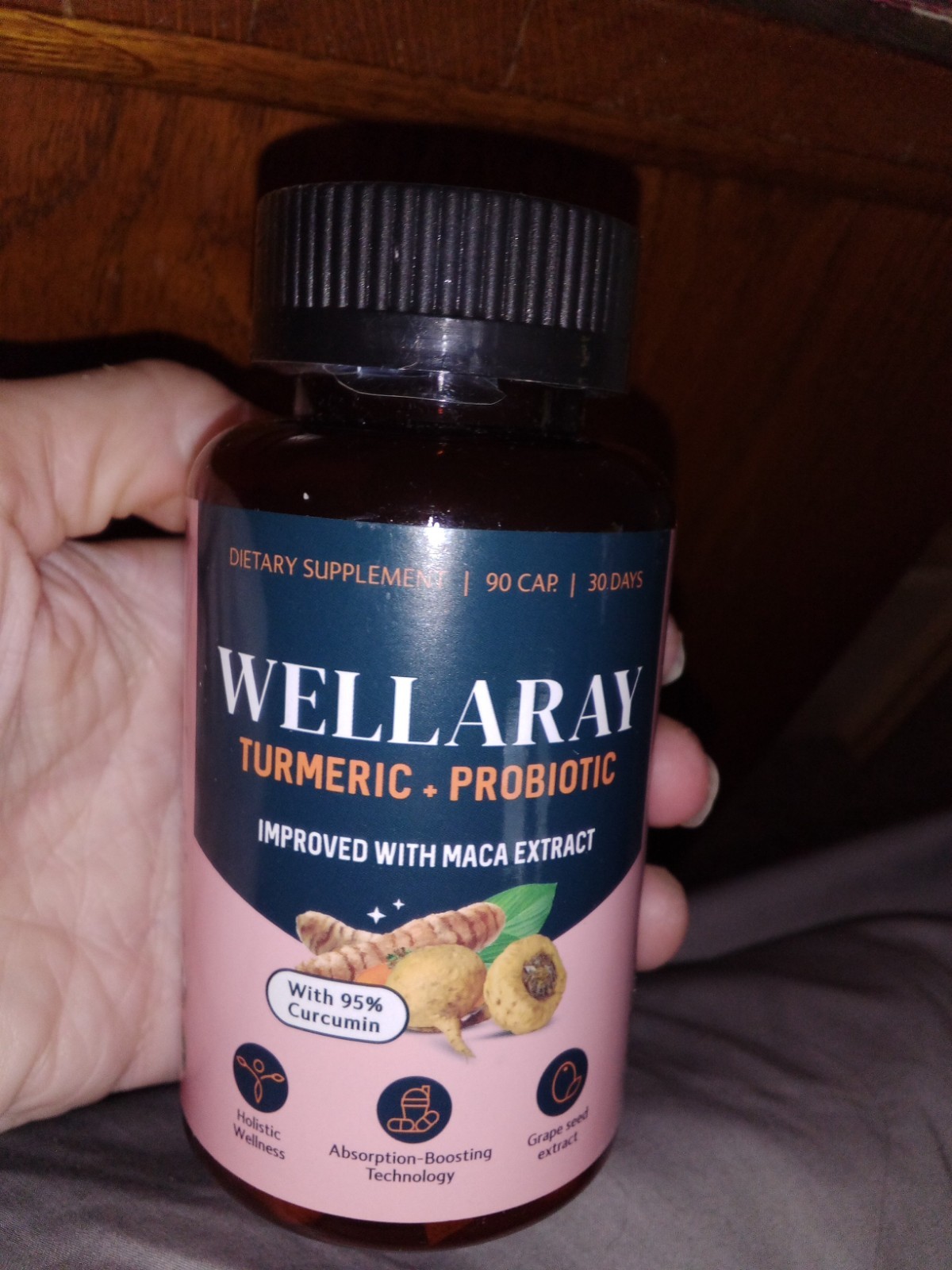 Brand New Wellaray Turmeric Probiotics 60 Caps Expires 10/ 2027