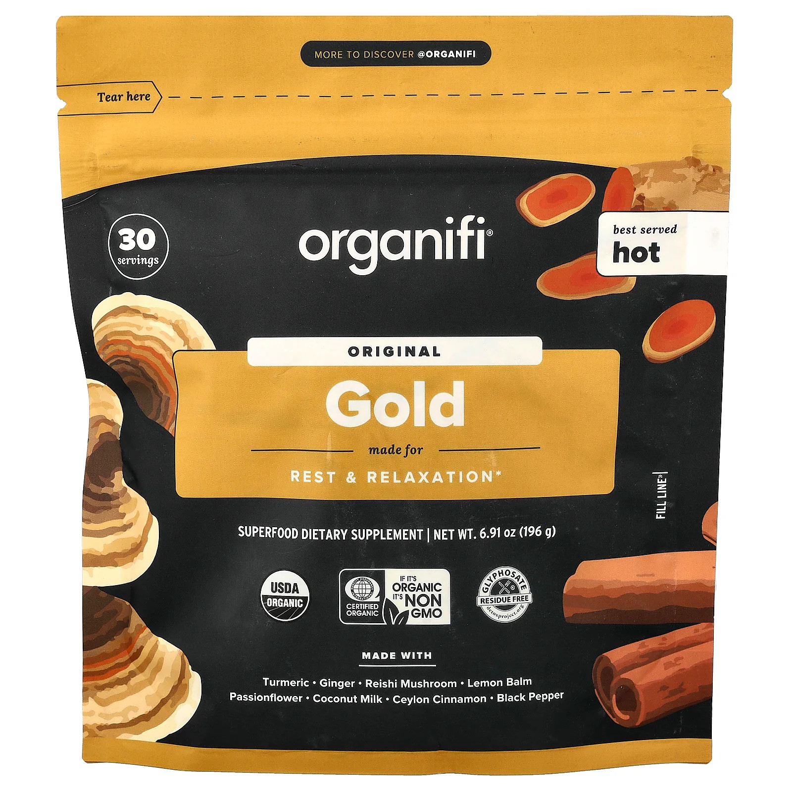 2 X Organifi, Gold, 6.91 oz (196 g)