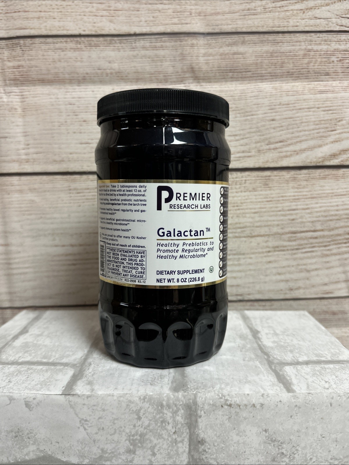 Premier Research Labs Galactan Prebiotic Powder Gut Health Vegan 8 Ounce 09/27