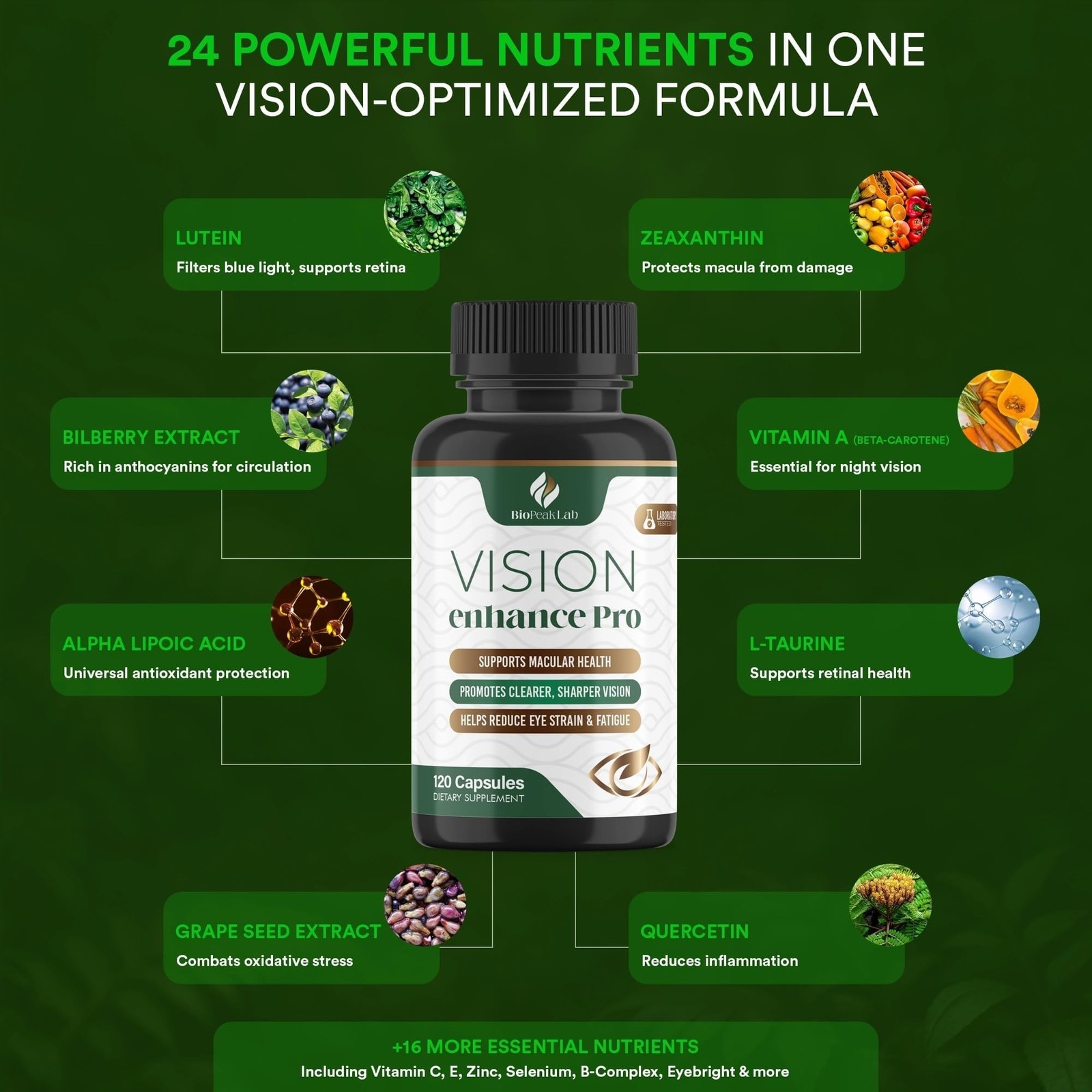 Vision Enhance Pro – Eye Wellness Supplement with Lutein, Zeaxanthin & Botani…
