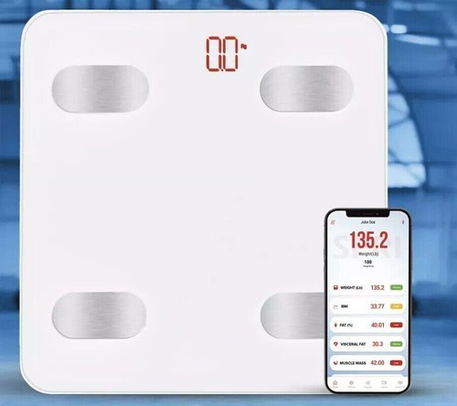 Bluetooth Digital Scale Body Weight Scale w/ Backlit LCD Display 400lb/180KG