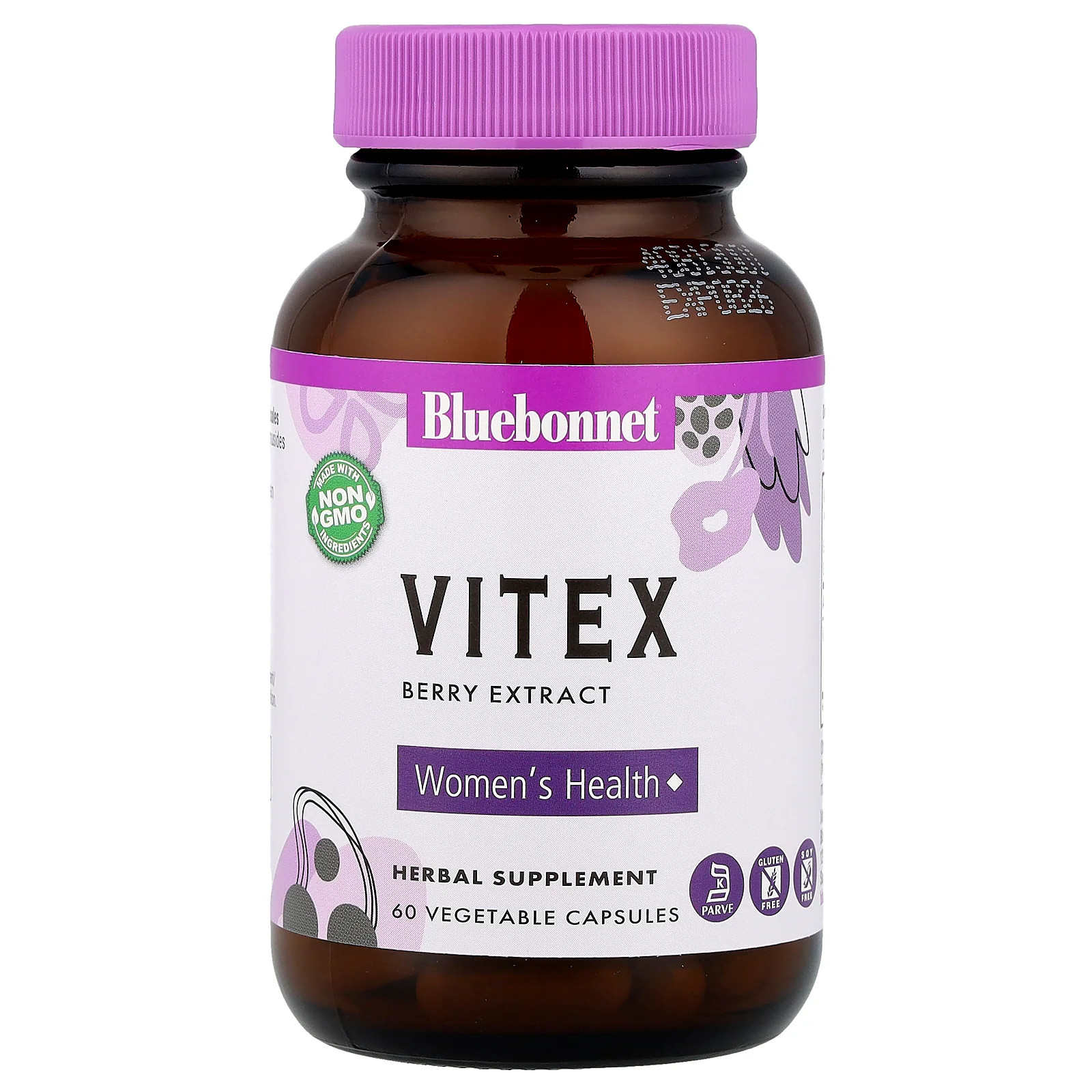 2 X Bluebonnet Nutrition, Vitex Berry Extract, 60 Vegetable Capsules (225 mg pe