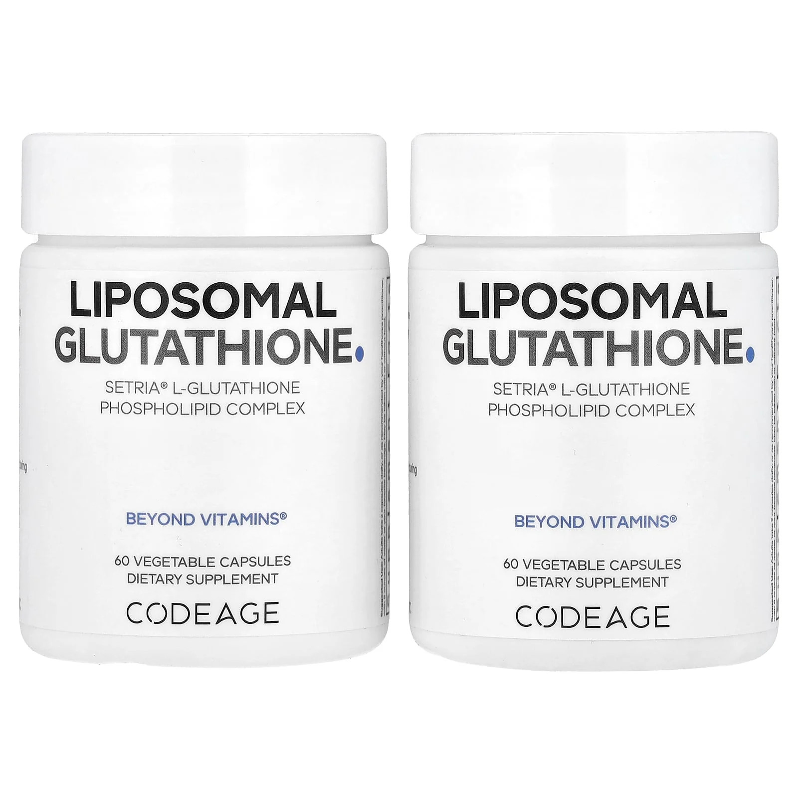 2 X Codeage, Liposomal Glutathione, 120 Vegetable Capsules (250 mg per Capsule)
