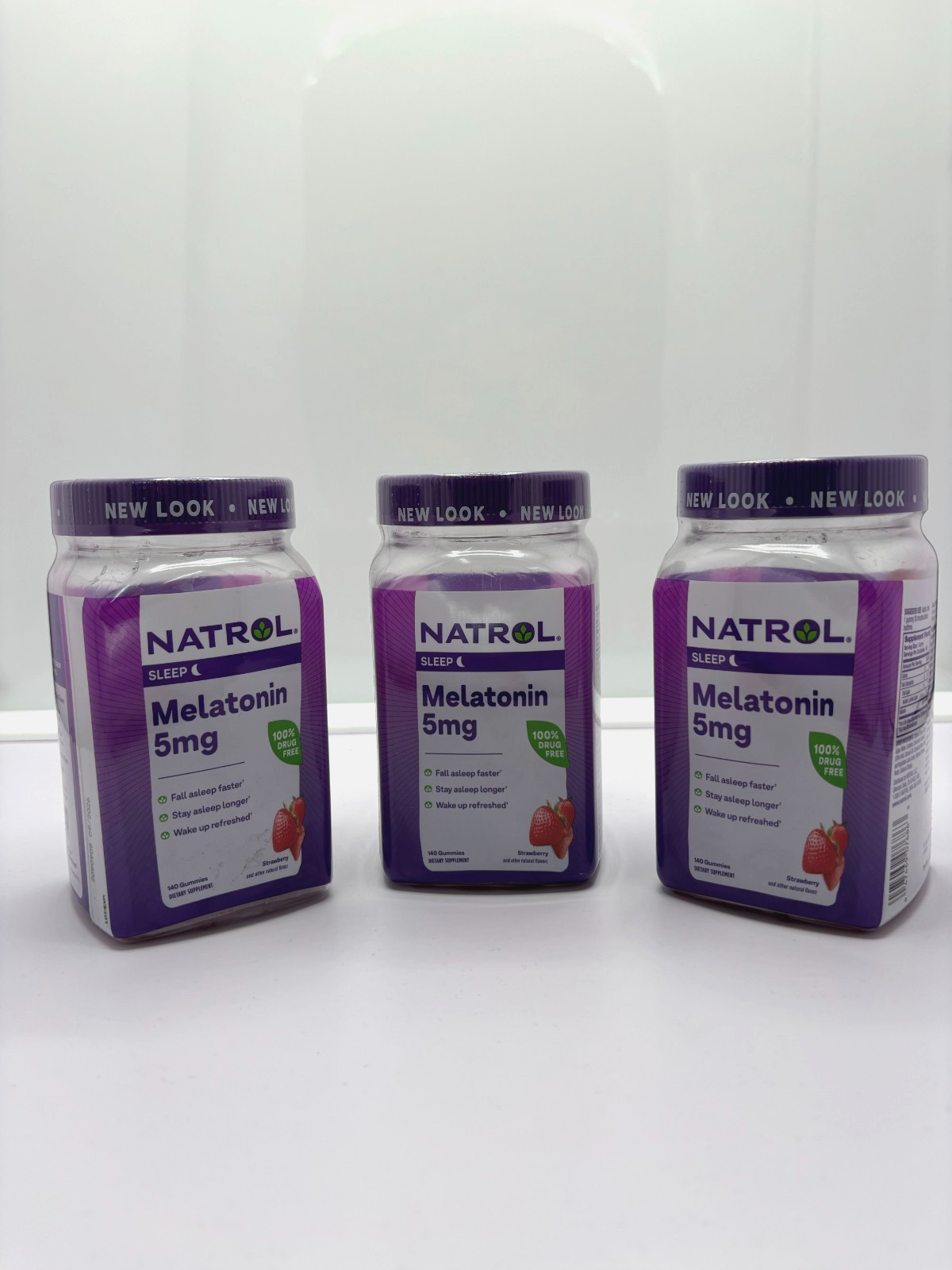NEW Natrol Melatonin 5mg Sleep Aid Gummies – Strawberry -140ct- EXP 9/2026-3PCK