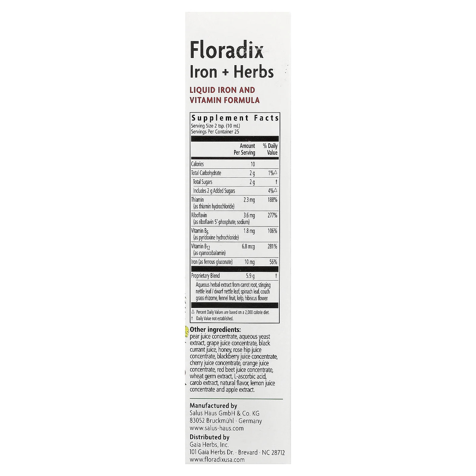 2 X Floradix, Iron + Herbs, 8.5 fl oz (250 ml)