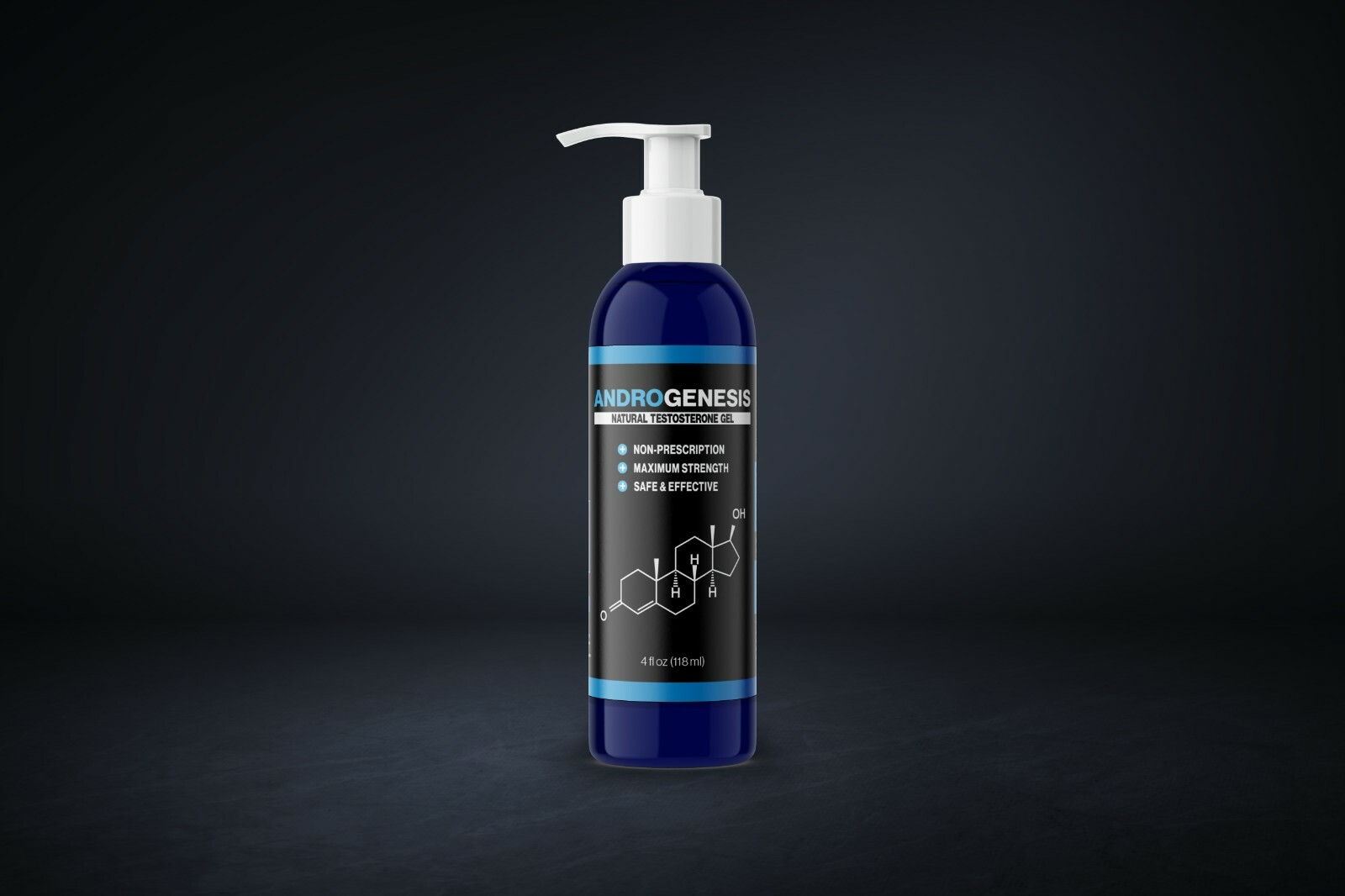 ANDROGENESIS Natural Low-T Support Gel – T Booster for Men – 1 Month Supply