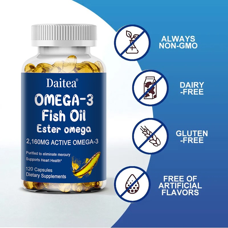 Omega-3 Fish Oil Ester 2160Mg Active Omega-3 Fish Oil-Epa/Dha-30/60/120 Capsules