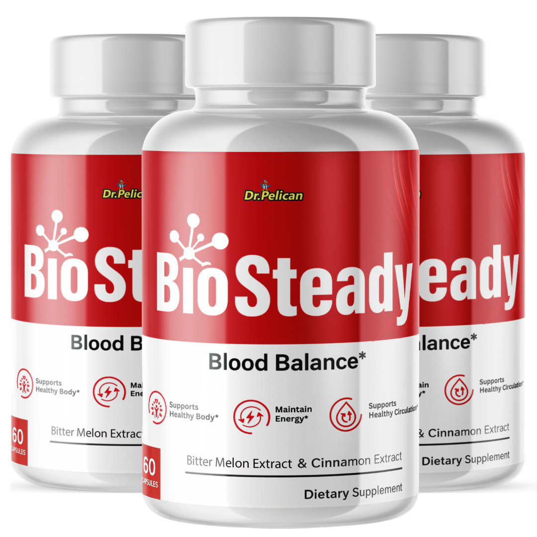 Bio Steady-Blood Support- 3 Bottles- 180 Capsules