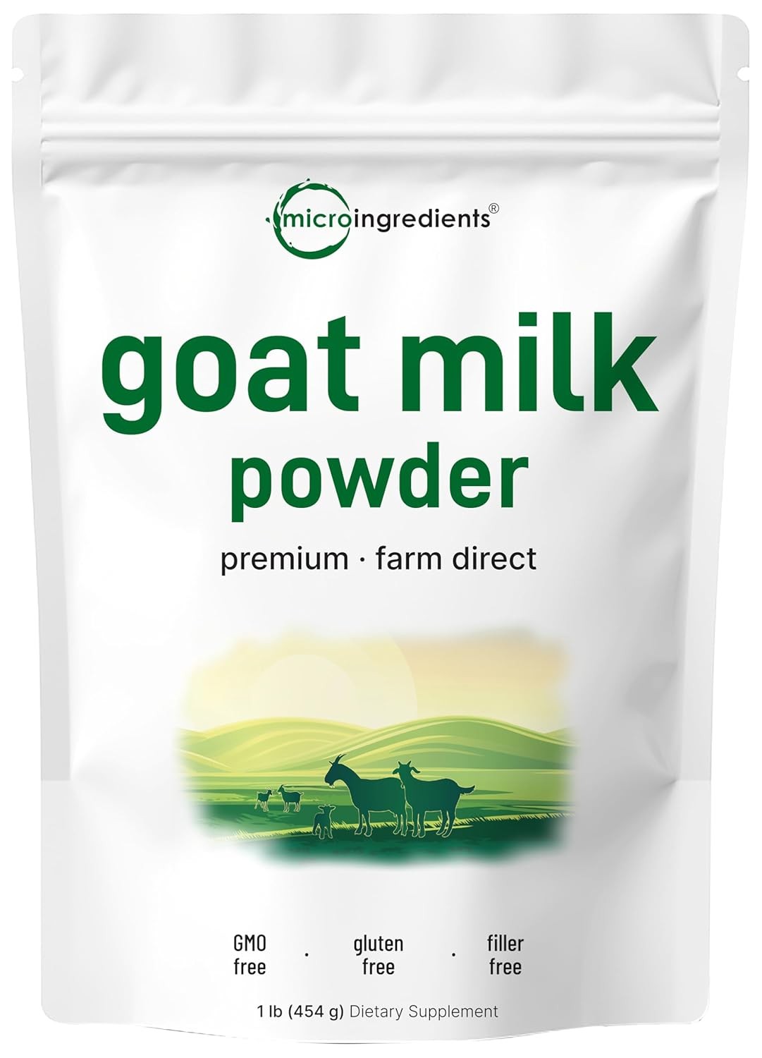 Micro Ingredients Goat Milk Powder, 1 Lb | Grass-Fed 16 Ounce (Pack of 1)