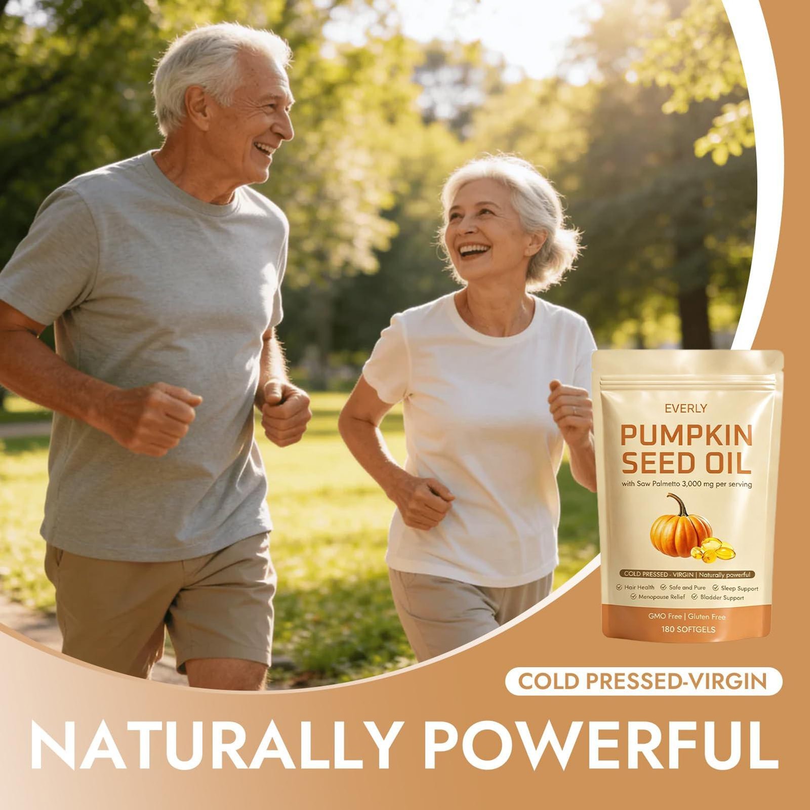 Pumpkin Seed Oil 3000mg Softgels | Cold Pressed Virgin | Saw Palmetto | 180 Coun