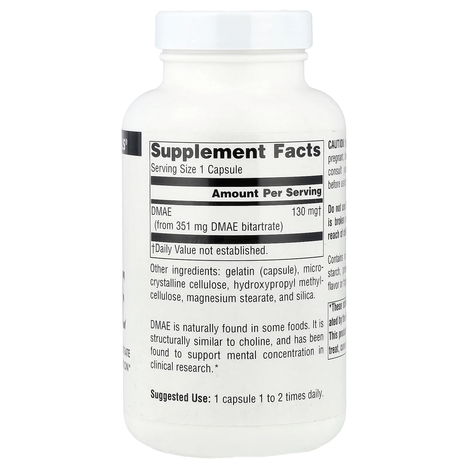2 X Source Naturals, DMAE, 351 mg, 200 Capsules