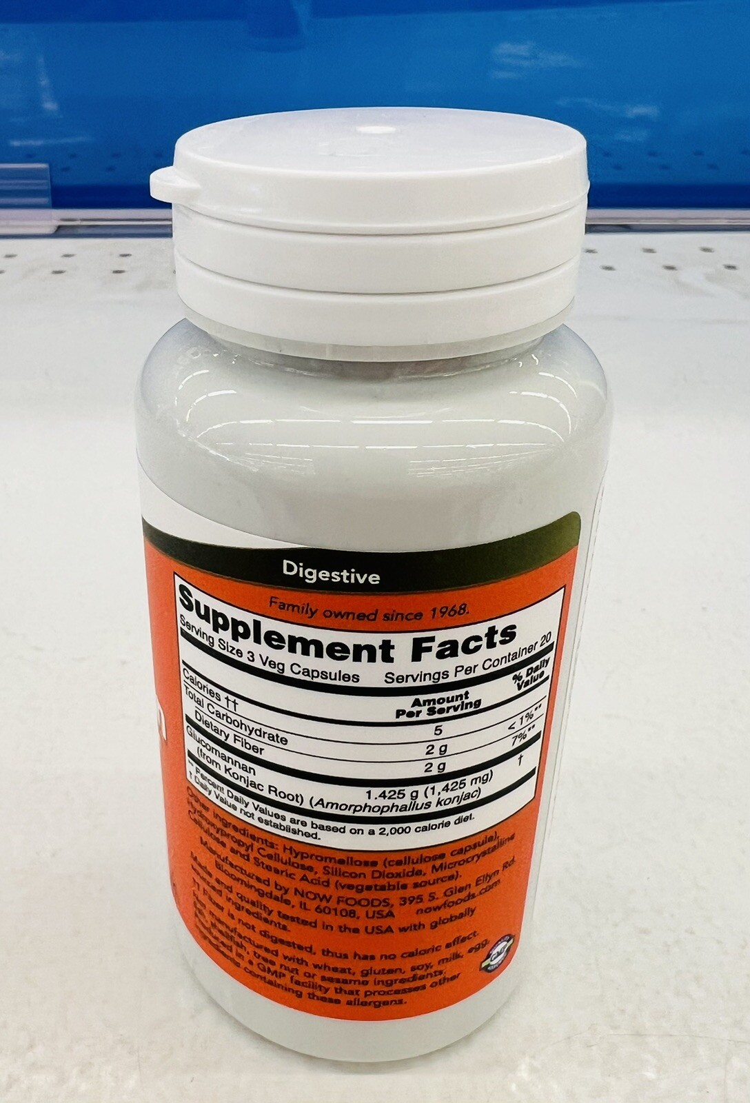 2X: Now Glucomannan Support & Weight Management 60 Veg Capsules – Exp 8/2026