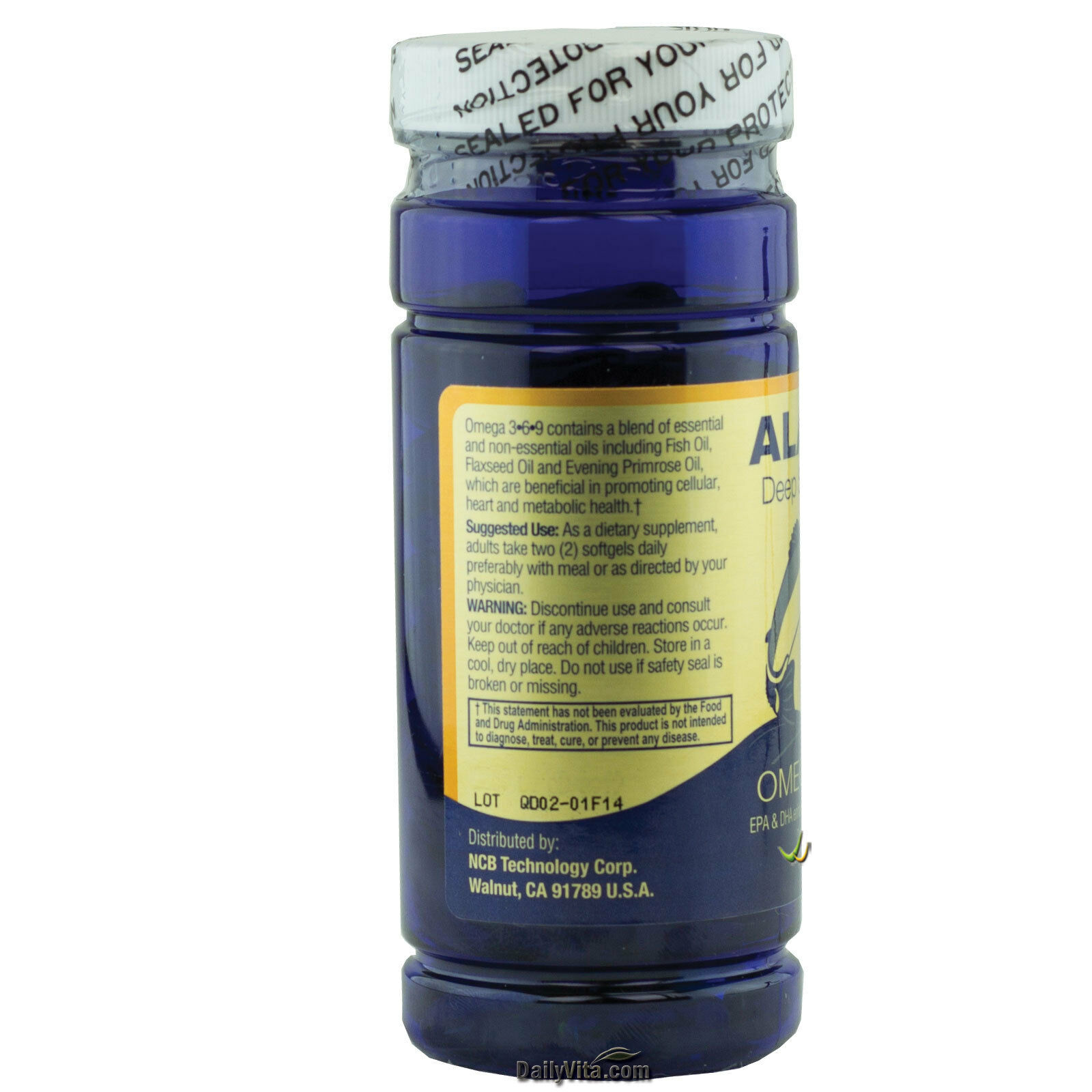 2 x NCB Omega 3-6-9 Flaxseed Oil 100 Softgels Heart Health