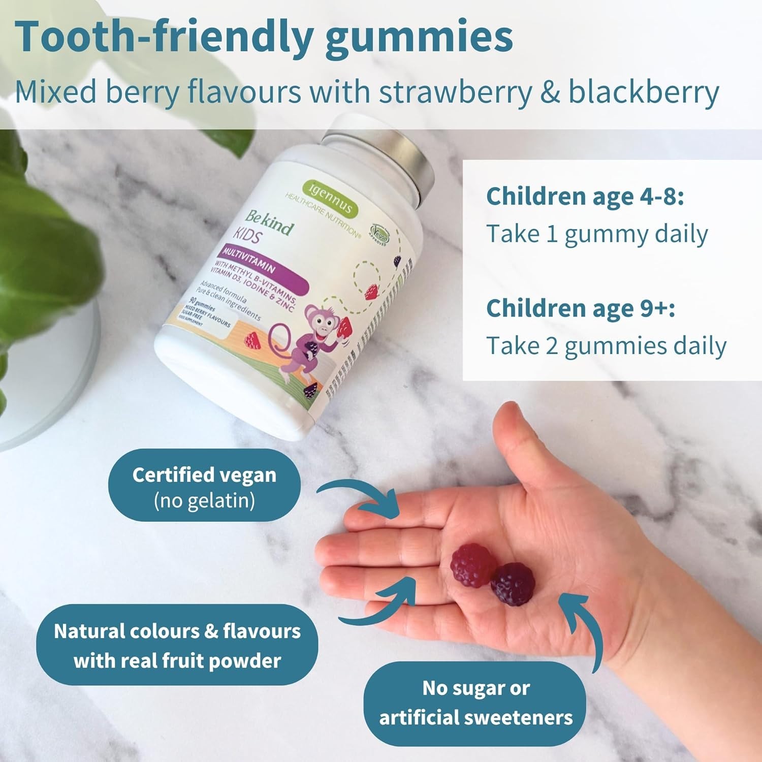 Methylated Kids Multivitamin Gummy, MTHFR Supplement with B-Vitamins & Vitami…