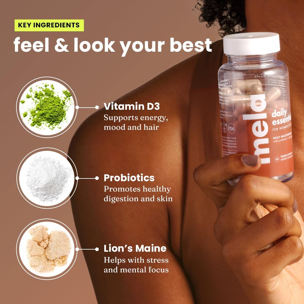 Mela Daily Essentials Multivitamin For Melanated Women – High-Dose Vitamin D3