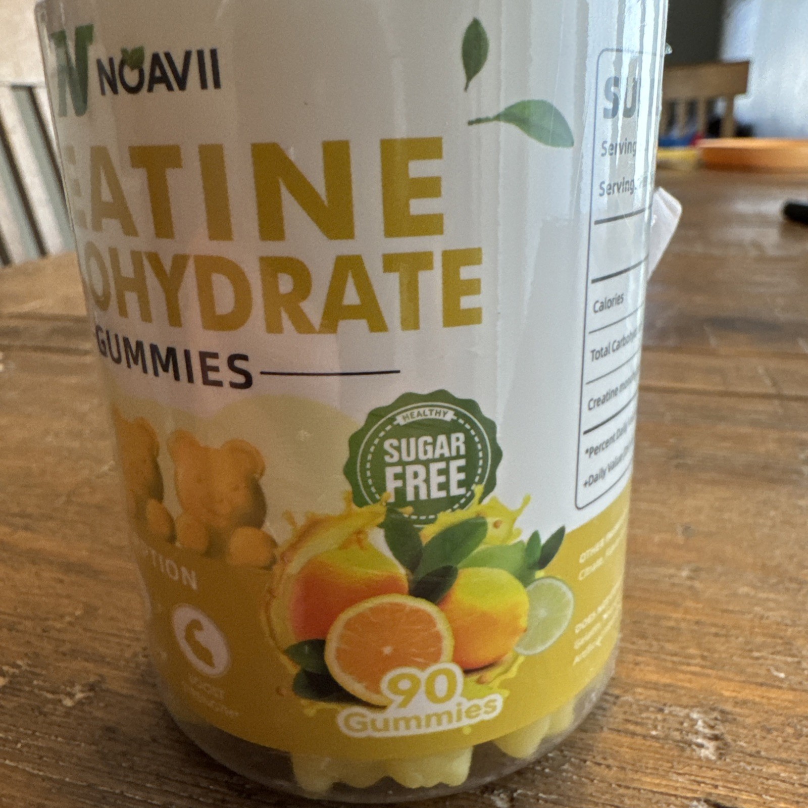 Creatine Monohydrate Gummies Lemon Sugar Free 5000mg 180 count exp: 11/2026