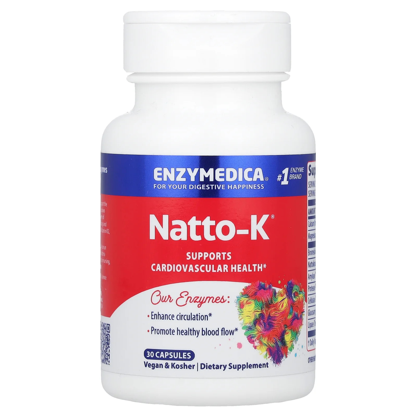 2 X Enzymedica, Natto-K�, 30 Capsules