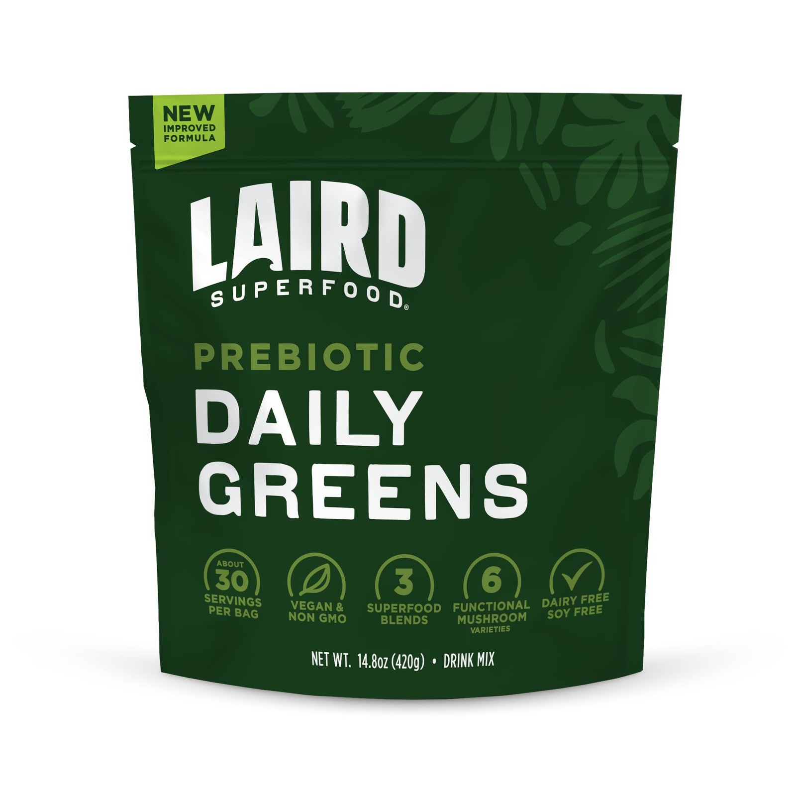 Laird Superfood Prebiotic Daily Greens Powder – Essential Vitamins & Minerals…