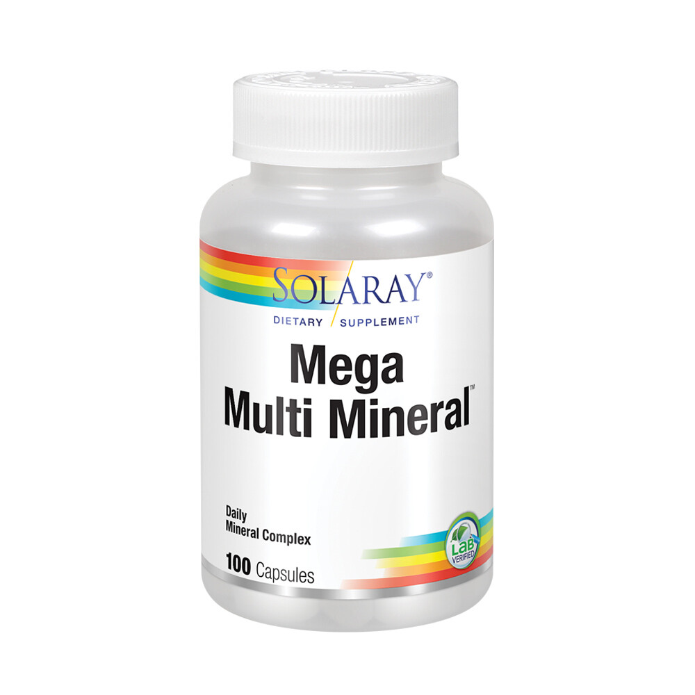 Solaray Mega Multi Mineral Vitamin Capsules | 100 Count