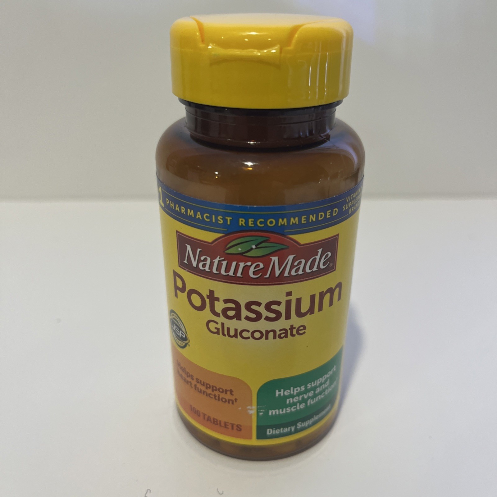 NATURE MADE POTASSIUM GLUCONATE DIETARY SUPPLEMENT 100 TABLETS NWOB EXP: 06/2029