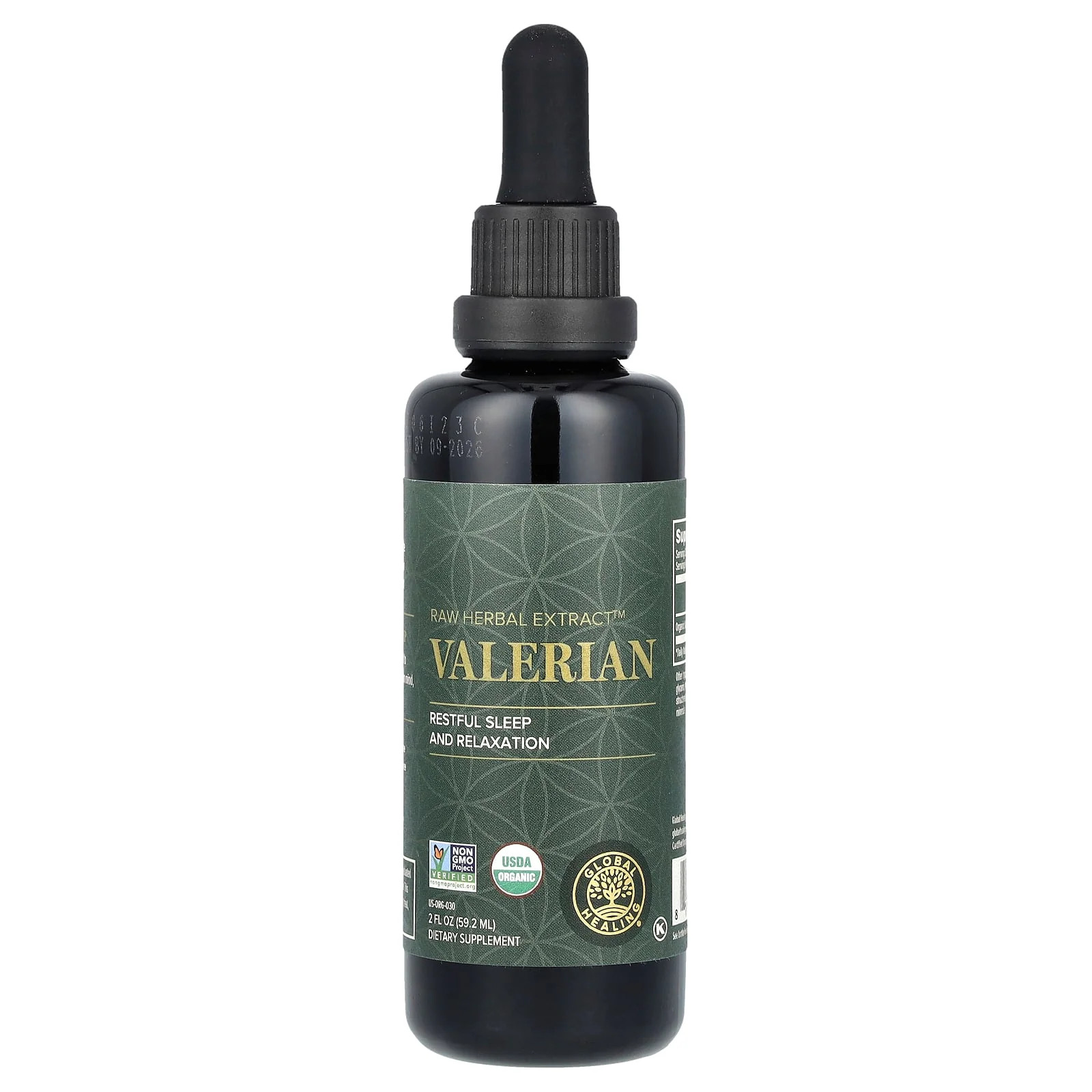 2 X Global Healing, Raw Herbal Extract, Valerian, 2 fl oz (59.2 ml)