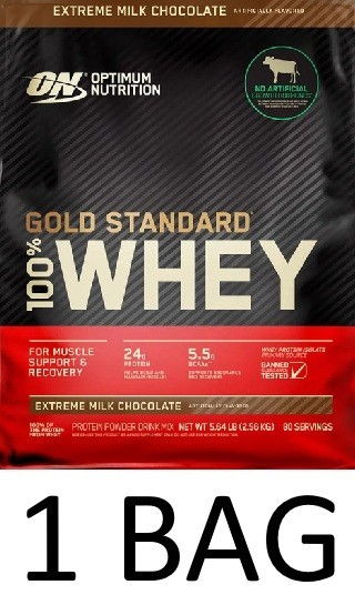 Optimum Nutrition Gold Standard Whey Protein Powder Chocolate – 5.64 lb – 1 Bag
