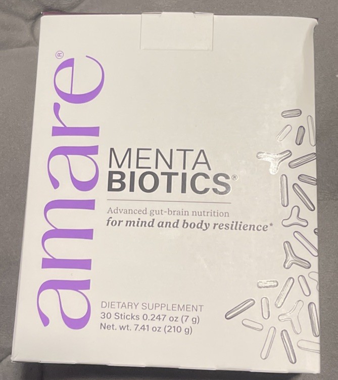 Amare MentaBiotics Probiotic Prebiotic Gut Brain Support 30 Stick Packs New