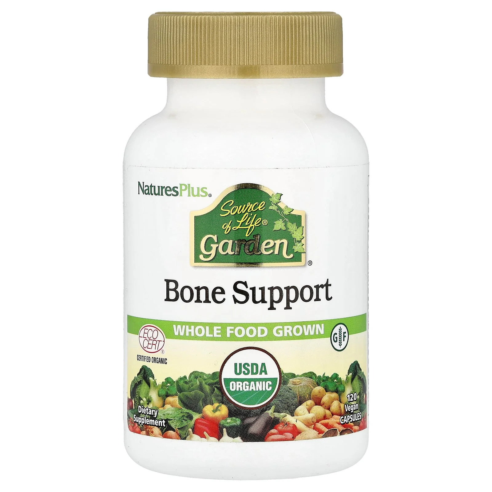 2 X NaturesPlus, Source of Life� Garden, Bone Support, 120 Vegan Capsules