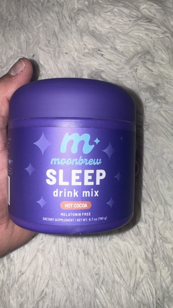 MoonBrew Sleep Drink Mix Hot Cocoa Melatonin Free Dietary Supplement 6.7 Oz
